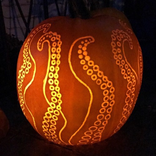 kaynoxxcrafts:  This years pumpkin!! 🎃🐙