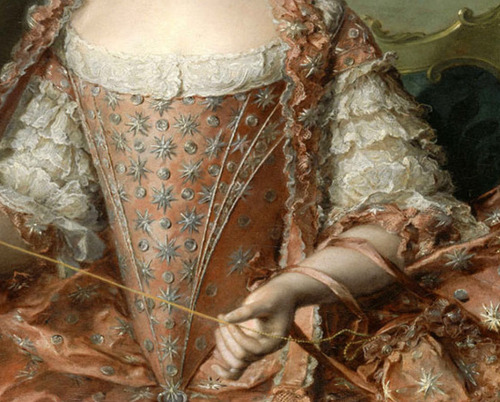 beautifuloldthings:
“ Madame Adélaïde de France Tying Knots — Jean-Marc Nattier
Rococo, 1756
”