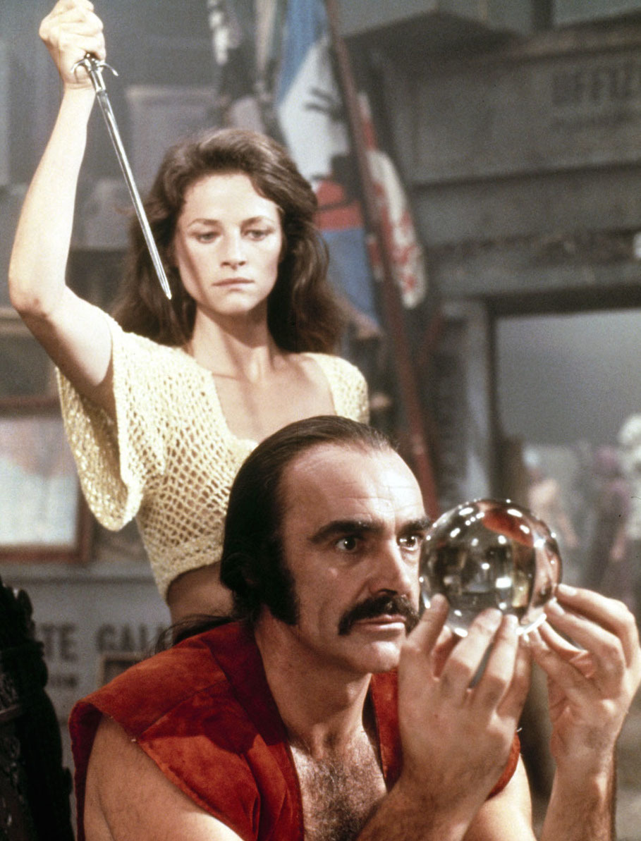 Sean Connery and Charlotte Rampling in Zardoz (1974) dir. John Boorman