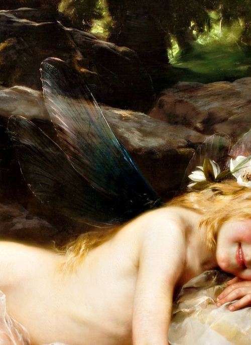 sadnessdollart:Forest Nymph, Detail. by Paul Hermann Wagner (1870)