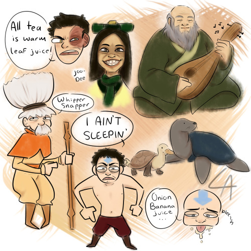 looked over my old sketches from before avatar being on netflix and pirated it (im sorry, its been y