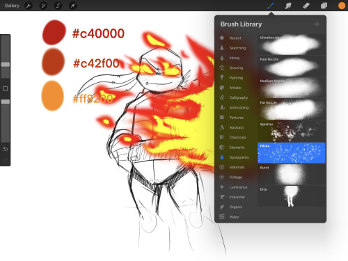 Hey, Indie, How Did You Make Raph's Fire When He's Using His Ninpo? What Brushes Did You Use And The
