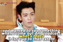 hanbwean:  what top really wanted to say on broadcast
