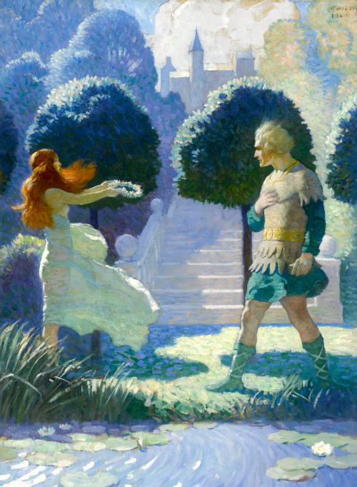 N.C. WYETHOgier and MorganaOil on Canvas34″ x 25″