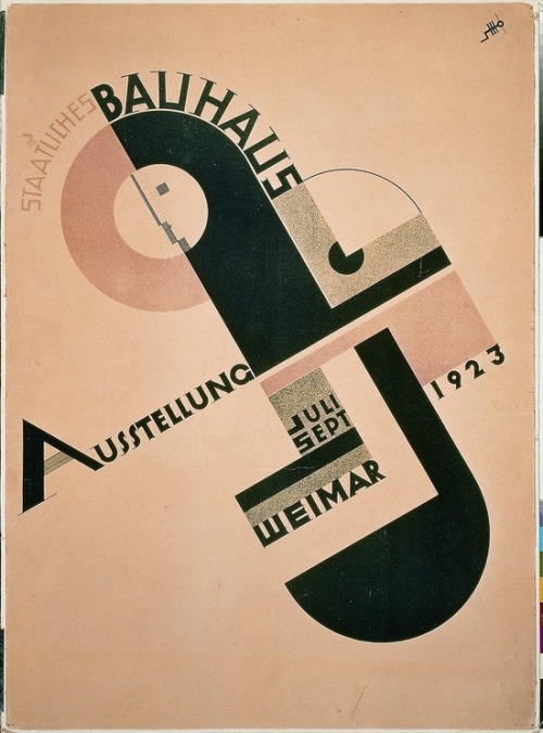 Das berühmte Poster von Joost Schmidt zur Bauhaus Ausstellung 1923, deutlich erkennbar sind die