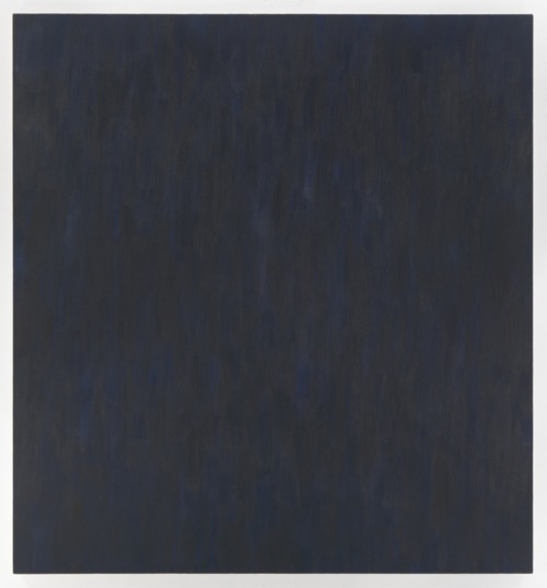 paintedout:Marcia Hafif, Black Painting: Ultramarine Blue, Burnt Umber IV, 1980