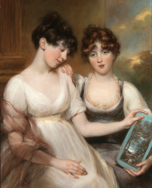 Portrait of Anne and Maria Russell (1804). John Russell (British, 1745-1806). Pastel and colored cha