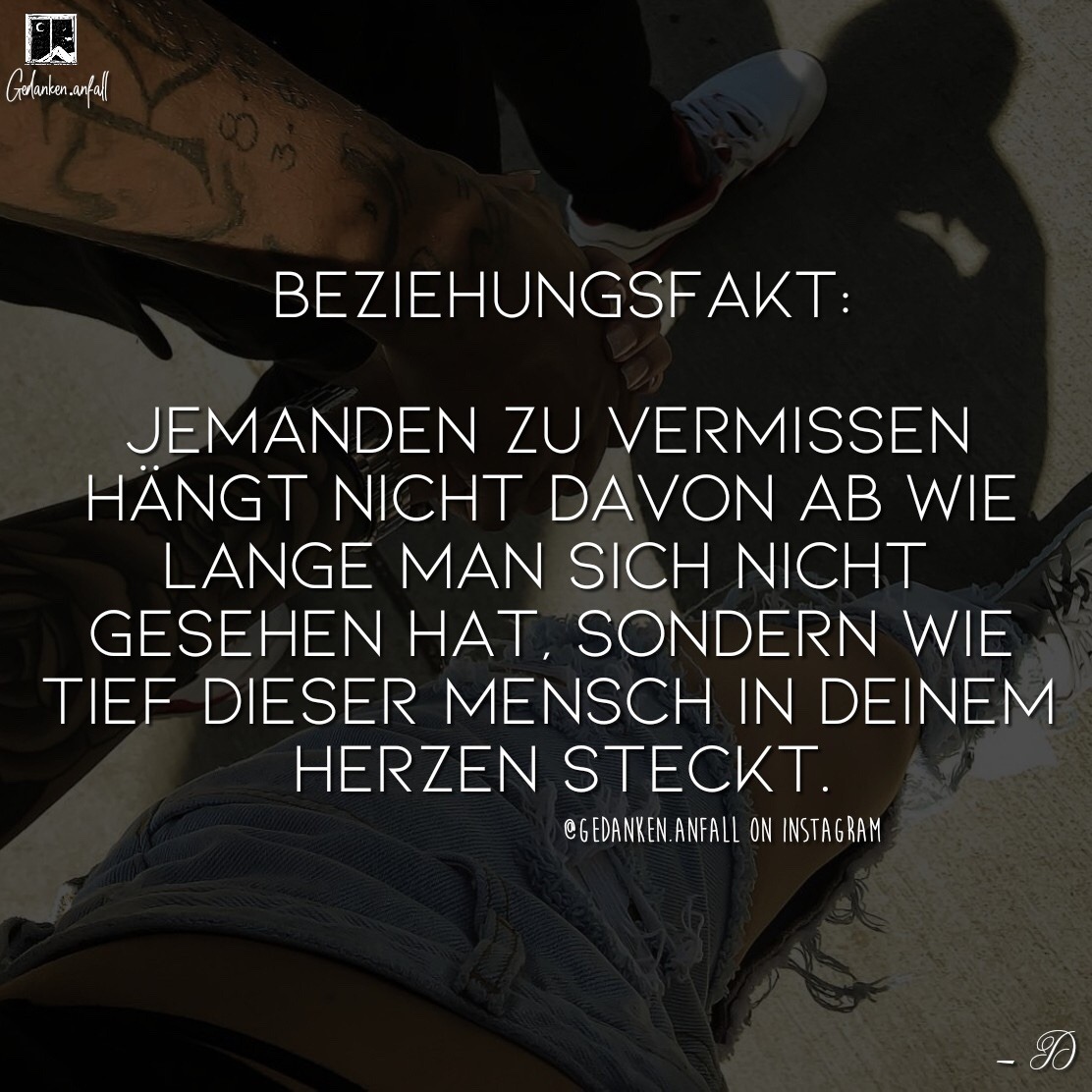 Vermissen ab davon nicht jemanden zu hängt Was kannst