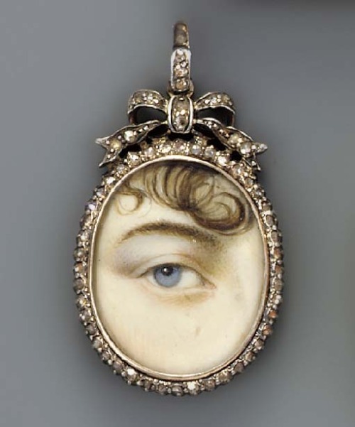 shewhoworshipscarlin:Lover’s eye pendant, 1810.