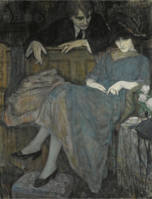 Leo Gestel (Dutch, 1881-1941), The Flirtation (An Gestel and the violinist Dirk Gootjes), c.1910. Pa