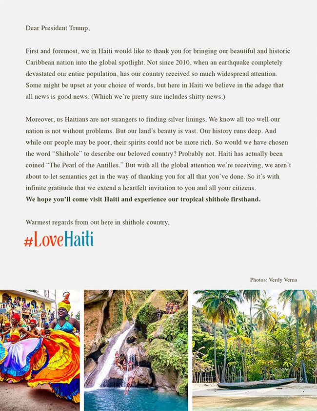 bobbycaputo:    These Cheeky Ads From Haiti Hope to Use Trump’s Words Against HimCreative