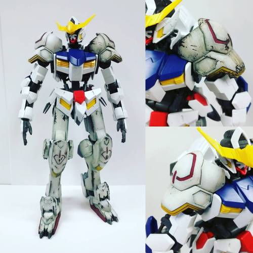 Iron Blooded Orphans 1/100 scale Barbatos progress from our airbrush/weathering workshops. Amazing w