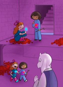 deviltufts: gallifreyan-pal:  juniemunie:   mika4eyed:  thethird-eye:  the-third-chair:  aspoopyskeleton:  A completely unnecessary AU where none of the fallen children are dead, so instead of weapons and armor, Frisk gains party members on their journey.