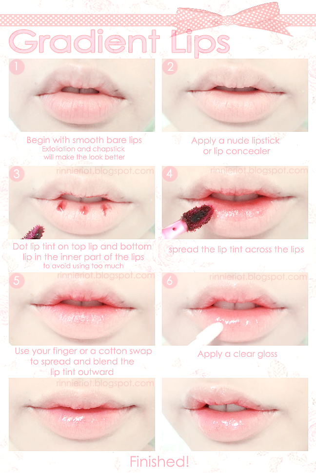 sugarcafe:  Ulzzang grandient lips tutorial by rinnieriot