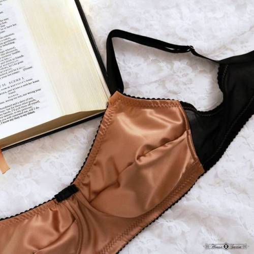 Achieve Pin-up perfection in Amber Satin Gems these are soft non padded bras so you can wear these a