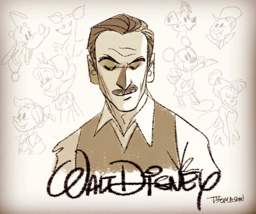 stevethompson-art:Happy birthday, Walt! Thank you for a lifetime of inspiration.