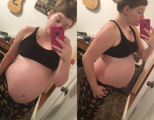obiwansworkoutpartner: Here I am, 37 weeks and 4 days pregnant. I am the size of a planet, I’m the 