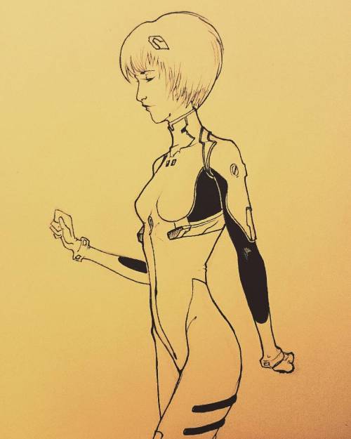 #inktober #day15 #rei #reiayanami #ayanami #ink #sketch #naramsinha