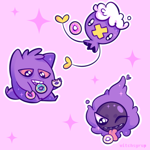 w1tchsyrup:Some ghosty boys these will be on my redbubble individually as stickers soon!
