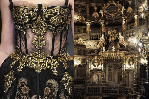 whereiseefashion:Match #229Details at Dolce &amp; Gabbana Fall 2012 | Margravial Opera House in 
