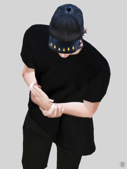 the77sim3: black-le: S4 * SPIKE HAT / Downloadmale / female  . 4 ver pose - juoo  upup