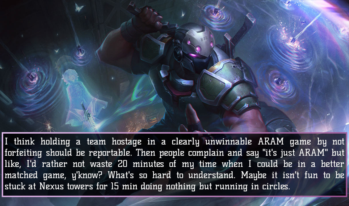 Unspoken rules of aram, going lethality against tanks, always : r/ARAM