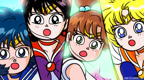 I did one o&rsquo; them sailor moon redraws! I thought it&rsquo;d be funny considering my style is a