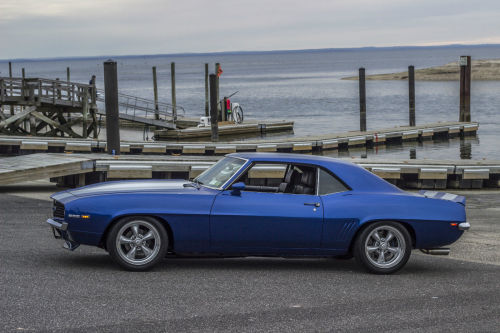americanclassicmusclecars:  American Muscle Cars…  Custom 1969 Pro-Touring Chevrolet Camaro-RAMJET 502 Fuel Injected Crate Motor.Tremec TKO 600 5 speed with .64 Overdrive