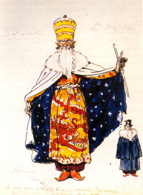 Magician. Costume design, 1957, Alexandre BenoisMedium: gouache,graphite,ink,paper