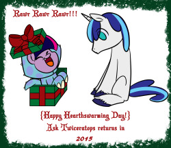 asktwiceratops:  Happy Holidays all. My work