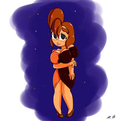 My Gem oc Citrine wearing a dress for a dance~isnt she precious?