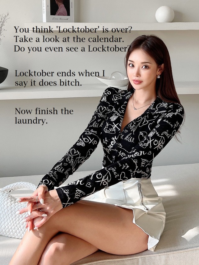 ritemate:maid2deny:Locktober may be where you start, but it’s entirely up to her where (or if) you finish.