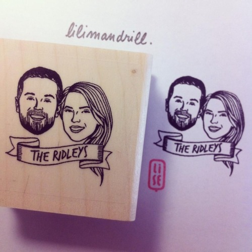 Custom Portrait Stamp @lilimandrill www.lilimandrill.fr @etsy #savethedate #EtsyGifts #selfie #etsyw