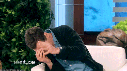 221beesplace:sherlockspeare:Benedict Cumberbatch Gets a Scare from ‘Iron Man’ (X)This is too cute.