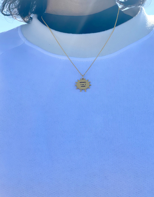 It’s a star, baby! “Sunny-Side-Up" Vermeil Pendant Necklace is here in all its unibrowed 