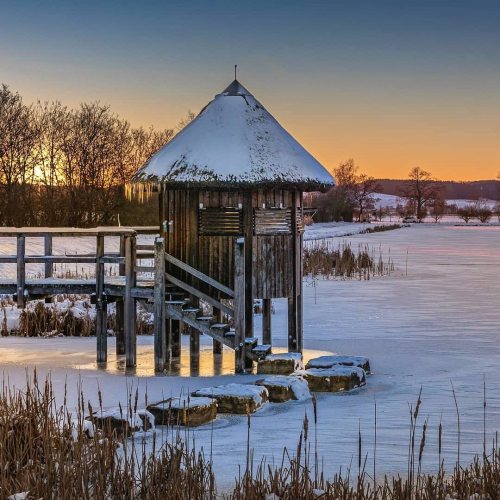 Ein Winterabend in Demantsfürth in Mittelfranken © @stefan72.photography#bayernliebe #franconia #