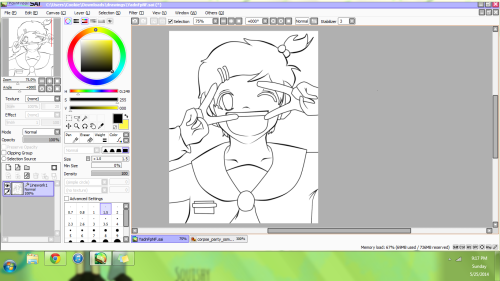 Yeah, trying to make a fanart for Pewd&rsquo;s Corpse Party series.