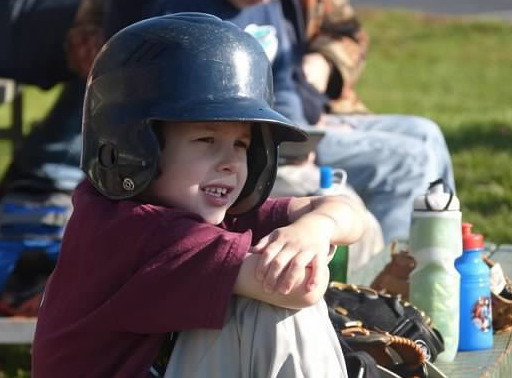 “my son’s first tball game!”