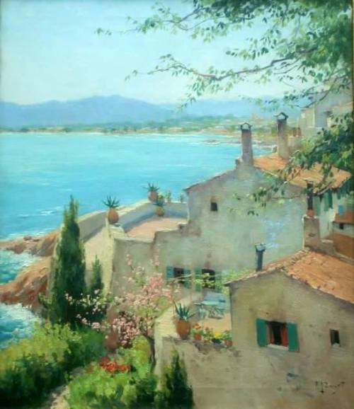 huariqueje:Antibes , View from the Grimaldi Museum’s  Tower  -  Arie J.Zwart  1951Dutch 1903-1981