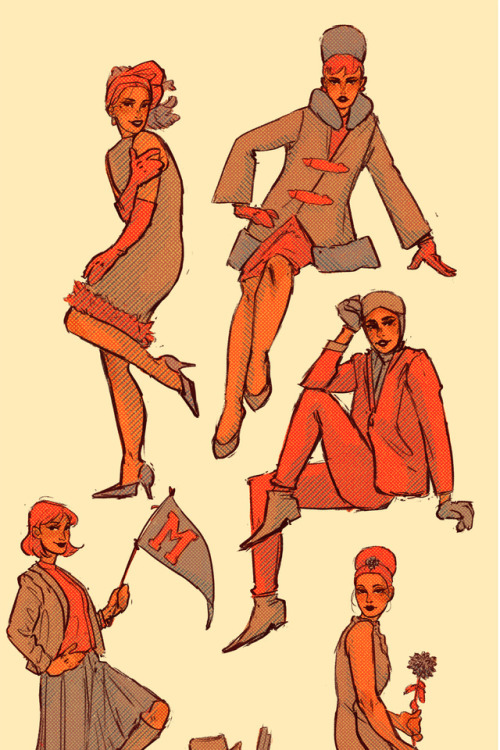 Drew Some Girls From A 60s Ad For Refrigerators.