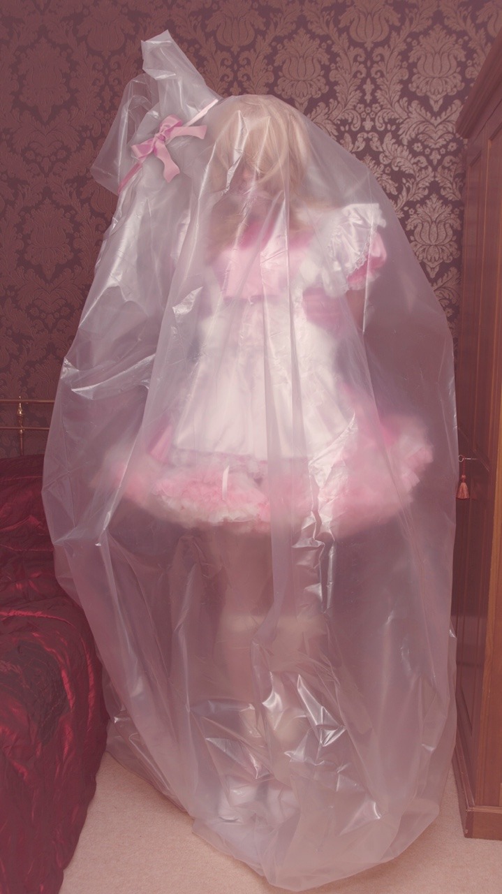chateaufemmeuk:  Sissy maid cleaning, then put into storage… Here at www.chateaufemme.com