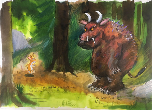 Development work by Axel Scheffler for 'The Gruffalo'