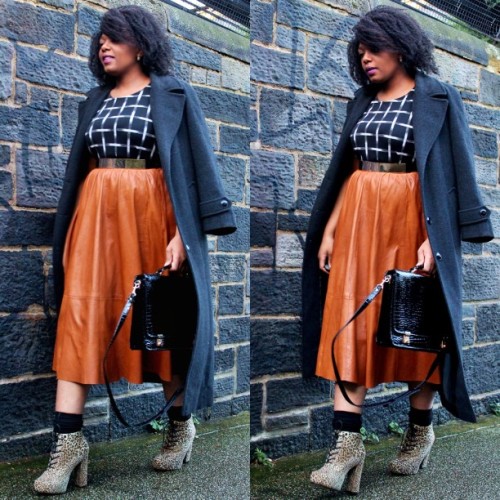 #ootd #fblogger #leather #skirt #vintage #coat #tkmaxxeurope #top #newlook