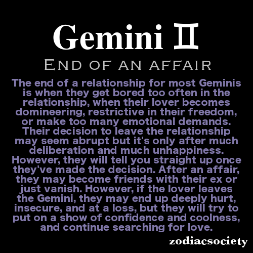 zodiacsociety:  Gemini and the end of an affair  I get bored real quick. Can’t be a boring chick. Gotta keep me engaged