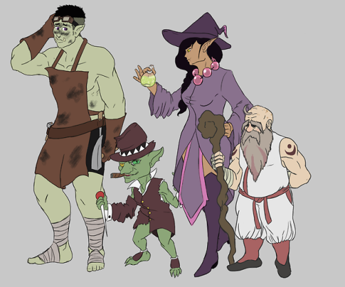 Also remade the designs for a bunch of npcs over the past week. Can’t wait to actually put these fou