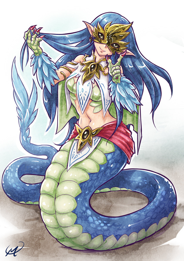 maxa-postrophe:  Basilisk Melina by Maxa-art Commission. It looks like a gorgon or