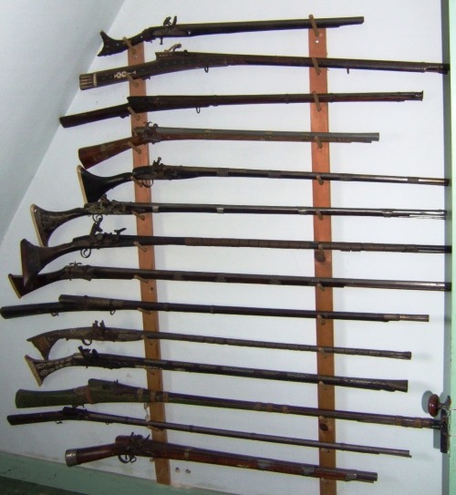 Collection of Afghan, Indian, Middle Eastern, North African, and Mediterranean muskets belonging to 