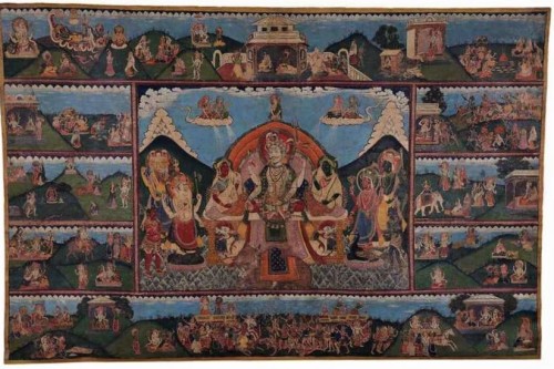 Newari paubha with Shaiva scene, Nepal