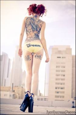 tattooedwomenarebeautiful:  Model: Miss Crash