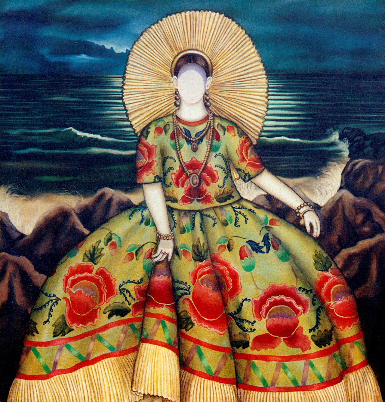 Julio Galán (1958-2006) — Tehuana en el Istmo de Tehuantepec (oil on canvas, 1987)